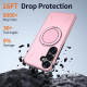 For Samsung Galaxy S24+ 5G Kalebol Magnetic MagSafe Rotation Holder PC Phone Case(Pink)