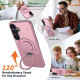 For Samsung Galaxy S24+ 5G Kalebol Magnetic MagSafe Rotation Holder PC Phone Case(Pink)
