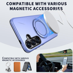 For Samsung Galaxy S24+ 5G Kalebol Magnetic MagSafe Rotation Holder PC Phone Case(Lilac)
