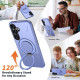 For Samsung Galaxy S24+ 5G Kalebol Magnetic MagSafe Rotation Holder PC Phone Case(Lilac)