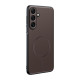 For Samsung Galaxy S24+ 5G Plain Leather MagSafe Shockproof Phone Case(Brown)