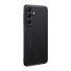 For Samsung Galaxy S24+ 5G Plain Leather MagSafe Shockproof Phone Case(Black)