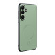 For Samsung Galaxy S24+ 5G Plain Leather MagSafe Shockproof Phone Case(Green)