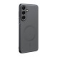 For Samsung Galaxy S24+ 5G Plain Leather MagSafe Shockproof Phone Case(Gray)