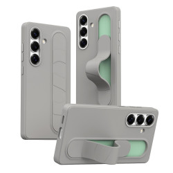 For Samsung Galaxy S24+ 5G Intelligent Control Button Wristband Phone Case(Titanium Gunmetal)