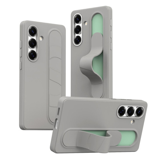 For Samsung Galaxy S24+ 5G Intelligent Control Button Wristband Phone Case(Titanium Gunmetal)