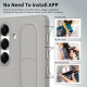 For Samsung Galaxy S24+ 5G Intelligent Control Button Wristband Phone Case(Titanium Gunmetal)
