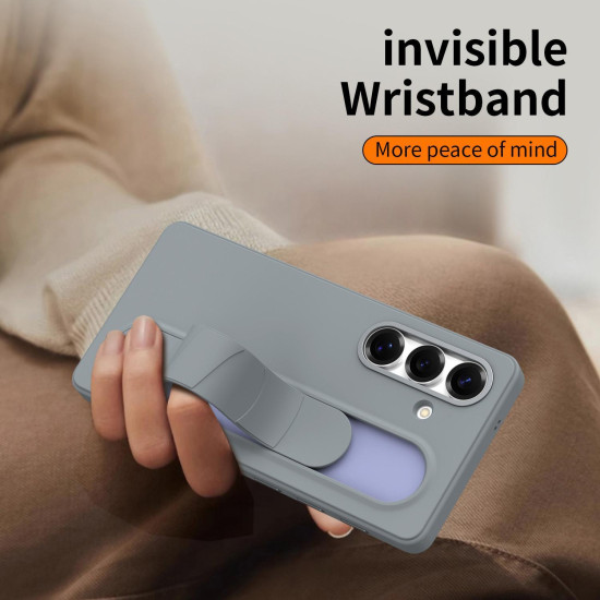 For Samsung Galaxy S24+ 5G Intelligent Control Button Wristband Phone Case(Space Gray)