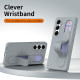 For Samsung Galaxy S24+ 5G Intelligent Control Button Wristband Phone Case(Space Gray)