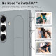 For Samsung Galaxy S24+ 5G Intelligent Control Button Wristband Phone Case(Space Gray)