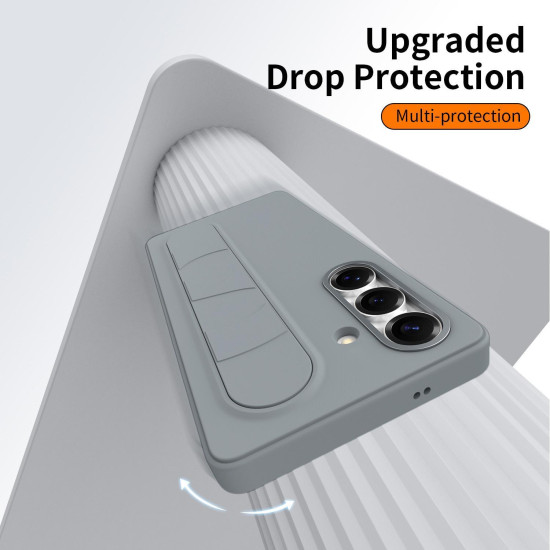 For Samsung Galaxy S24+ 5G Intelligent Control Button Wristband Phone Case(Space Gray)