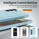For Samsung Galaxy S24+ 5G Intelligent Control Button Wristband Phone Case(Far Peak Blue)