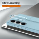 For Samsung Galaxy S24+ 5G Intelligent Control Button Wristband Phone Case(Far Peak Blue)