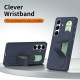 For Samsung Galaxy S24+ 5G Intelligent Control Button Wristband Phone Case(Sapphire blue)