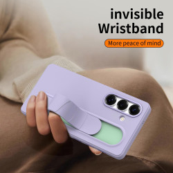For Samsung Galaxy S24+ 5G Intelligent Control Button Wristband Phone Case(Lola Purple)