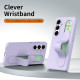 For Samsung Galaxy S24+ 5G Intelligent Control Button Wristband Phone Case(Lola Purple)