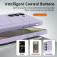 For Samsung Galaxy S24+ 5G Intelligent Control Button Wristband Phone Case(Lola Purple)
