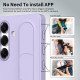 For Samsung Galaxy S24+ 5G Intelligent Control Button Wristband Phone Case(Lola Purple)