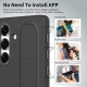 For Samsung Galaxy S24+ 5G Intelligent Control Button Wristband Phone Case(Titanium Shadow Black)