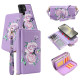 For Samsung Galaxy S24+ 5G Crossbody Flower Multi-functional Buckle Zipper Wallet Vegan Leather Phone Case(Purple)