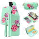For Samsung Galaxy S24+ 5G Crossbody Flower Multi-functional Buckle Zipper Wallet Vegan Leather Phone Case(Green)