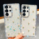 For Samsung Galaxy S24+ 5G Rhinestone Glitter 3D Tulip Four-Corner Shockproof Phone Case(Transparent)