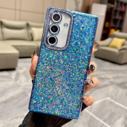 For Samsung Galaxy S24+ 5G Diamond Glitter Sequins TPU Phone Case(Blue)