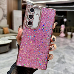 For Samsung Galaxy S24+ 5G Diamond Glitter Sequins TPU Phone Case(Pink)