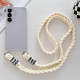 For Samsung Galaxy S24+ 5G Transparent Acrylic Shockproof Phone Case with Crossbody Lanyard(Beige)
