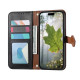 For Samsung Galaxy S24+ 5G Leaf Buckle Zipper Wallet Leather Phone Case with Strap(Black)