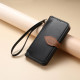 For Samsung Galaxy S24+ 5G Leaf Buckle Zipper Wallet Leather Phone Case with Strap(Black)