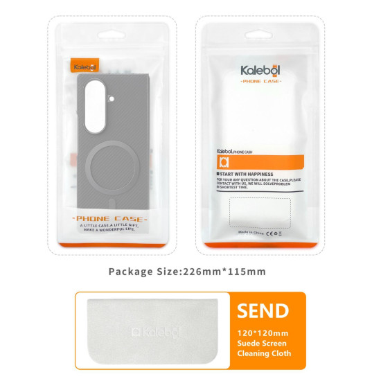 For Samsung Galaxy S24+ 5G Kalebol Carbon Fiber MagSafe Phone Case(Brown)