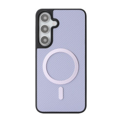 For Samsung Galaxy S24+ 5G Kalebol Carbon Fiber MagSafe Phone Case(Purple)