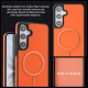 For Samsung Galaxy S24+ 5G Kalebol Carbon Fiber MagSafe Phone Case(Orange)