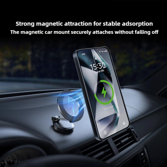 For Samsung Galaxy S24+ 5G Kalebol Metal Frame Frosted MagSafe Holder PC Phone Case(Far Peak Blue)