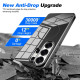 For Samsung Galaxy S24+ 5G Electroplated Metal Button Shockproof Magnetic Phone Case(Black)