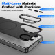 For Samsung Galaxy S24+ 5G Electroplated Metal Button Shockproof Magnetic Phone Case(Black)