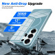 For Samsung Galaxy S24+ 5G Electroplated Metal Button Shockproof Magnetic Phone Case(Blue)