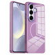 For Samsung Galaxy S24+ 5G Electroplated Metal Button Shockproof Magnetic Phone Case(Purple)
