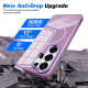 For Samsung Galaxy S24+ 5G Electroplated Metal Button Shockproof Magnetic Phone Case(Purple)