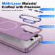 For Samsung Galaxy S24+ 5G Electroplated Metal Button Shockproof Magnetic Phone Case(Purple)