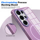 For Samsung Galaxy S24+ 5G Electroplated Metal Button Shockproof Magnetic Phone Case(Purple)