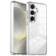 For Samsung Galaxy S24+ 5G Electroplated Cat-Eye Frame Magnetic MagSafe Shockproof Phone Case(White)