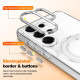 For Samsung Galaxy S24+ 5G Electroplated Cat-Eye Frame Magnetic MagSafe Shockproof Phone Case(White)