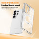 For Samsung Galaxy S24+ 5G Electroplated Cat-Eye Frame Magnetic MagSafe Shockproof Phone Case(White)