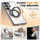 For Samsung Galaxy S24+ 5G Electroplated Cat-Eye Frame Magnetic MagSafe Shockproof Phone Case(Black)