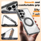 For Samsung Galaxy S24+ 5G Electroplated Cat-Eye Frame Magnetic MagSafe Shockproof Phone Case(Black)