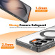 For Samsung Galaxy S24+ 5G Electroplated Cat-Eye Frame Magnetic MagSafe Shockproof Phone Case(Black)
