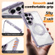 For Samsung Galaxy S24+ 5G Electroplated Cat-Eye Frame Magnetic MagSafe Shockproof Phone Case(Purple)
