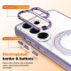 For Samsung Galaxy S24+ 5G Electroplated Cat-Eye Frame Magnetic MagSafe Shockproof Phone Case(Purple)